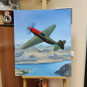 Картина по фотографии "Самолет"