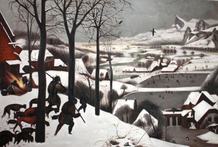 Питер Брейгель Старший "Охотники на снегу"
