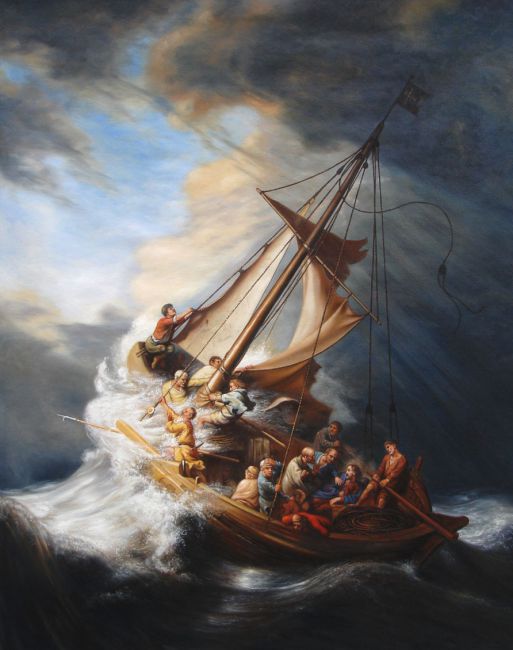 Рембрандт Харменс ванн Рейн «Шторм на Галилейском море»