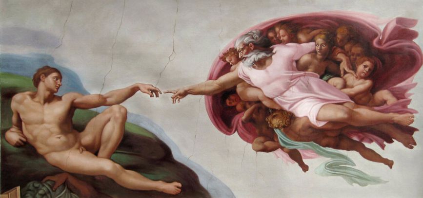 Микеланджело Буонарроти «Сотворение Адама»