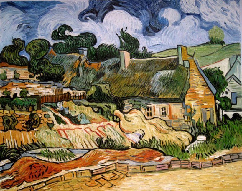 Винсент Ван Гог «Дома с соломенными крышами в Кордевиле»