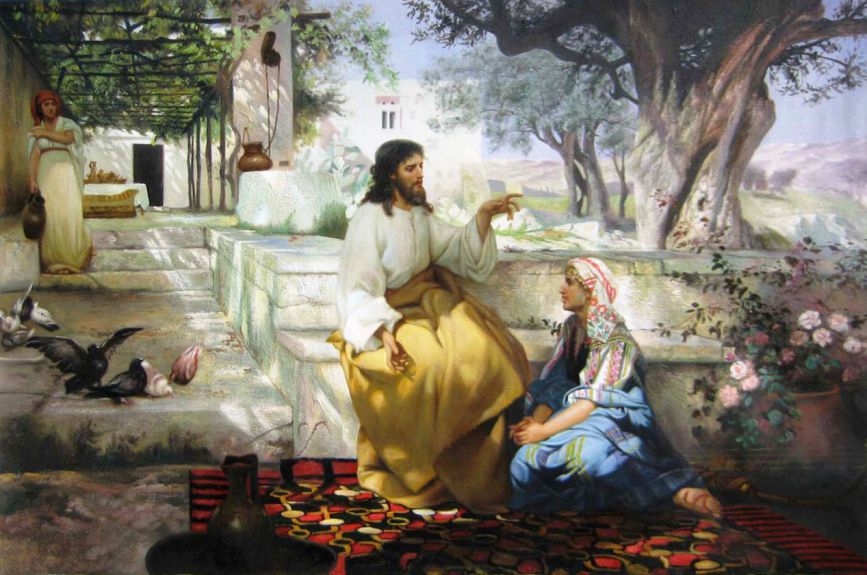 Семирадский Генрих Ипполитович «Христос у Марфы и Марии»
